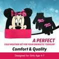 thumbnail image 3 of Disney Minnie Mouse Girls Winter Hat and Gloves Cold Weather Set, Age 4-8, 3 of 6