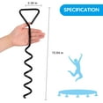 thumbnail image 4 of Trampoline Stakes 4 Pcs - Black Trampoline Anchors High Wind Heavy Duty with T Hook-Set, 4 of 6