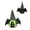 Dark Green, variant on Decorr Halloween Gnomes Decorations for Home,9.45 Inch Bat Wing Faceless Plush Doll, Green Hair Gnome with Bat & Eye Print Tall Hat, Halloween Decorations for Mantel, Shelf, Tier Tray, Home Table