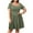 57-green plus size dresses, variant on UPPADA Women's Plus Size Wedding Guest Dress Formal Lace Square Neck Short Sleeve Midi Dress Smocked Flowy Cocktail Dresses Side Split A Line Boho Dress Formal Dresses Black,XXL