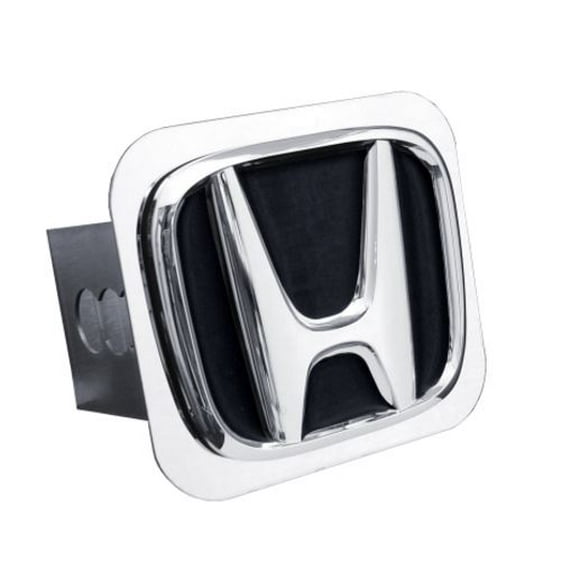 T.HON.C S'Adapte au Récepteur de 2 Pouces; Logo Honda Noir; Chrome; Acier Inoxydable
