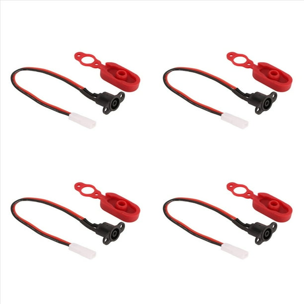 4X Accesorios para Scooter EléCtrico M365, Puerto de Carga, Cabezal Impermeable de PláStico, Juego Completo de Enchufe Impermeable