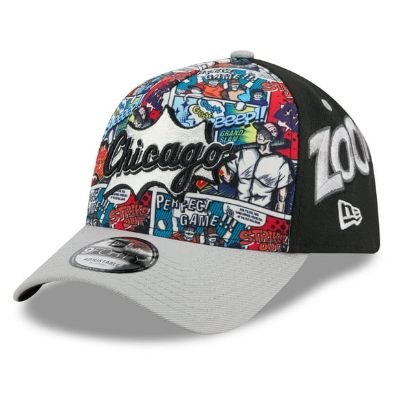 Youth New Era Black/Gray Chicago White Sox 2025 MLB Diamond Hero Edition A-Frame 9FORTY Adjustable Hat