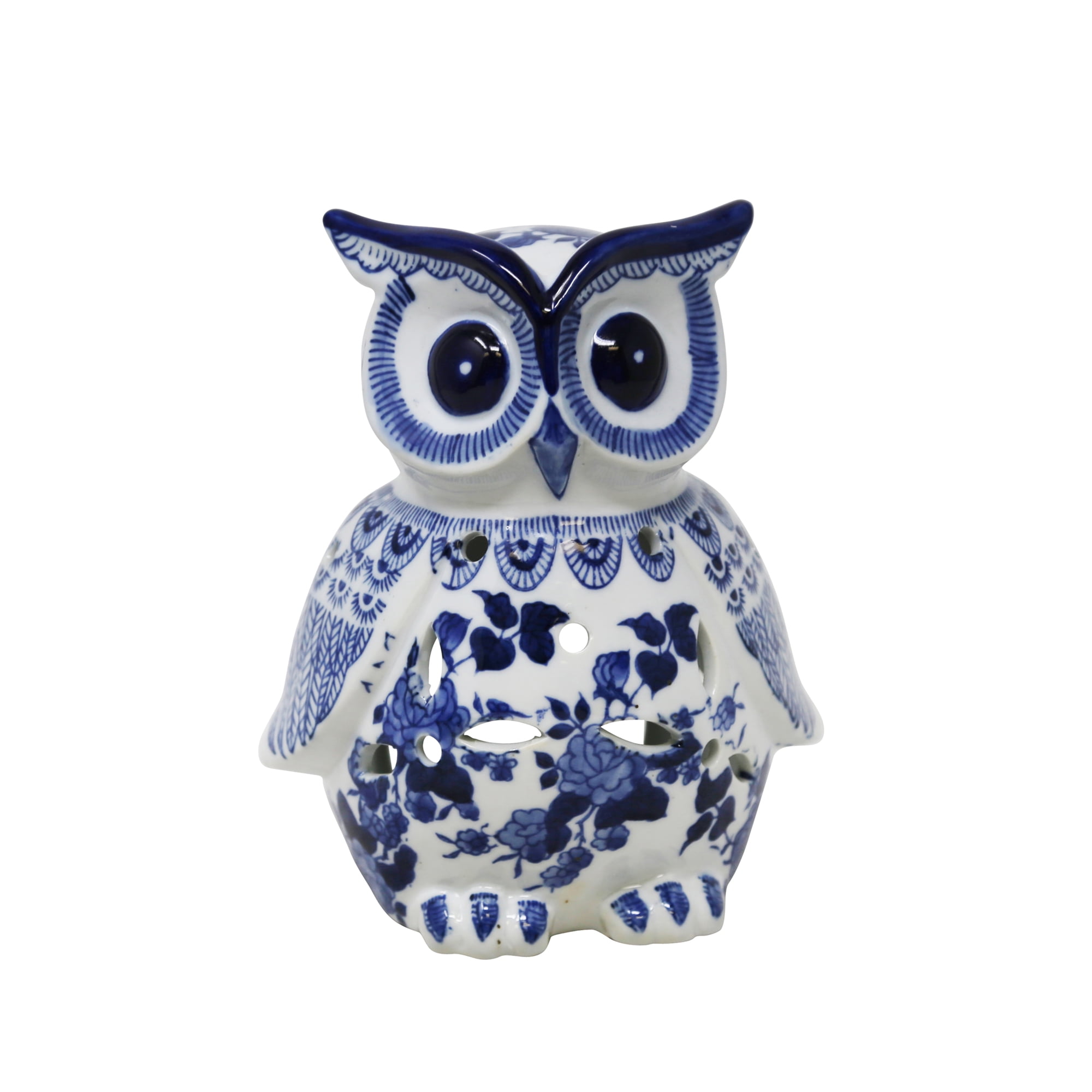 Sagebrook Home White/blue Ceramic Owl 8