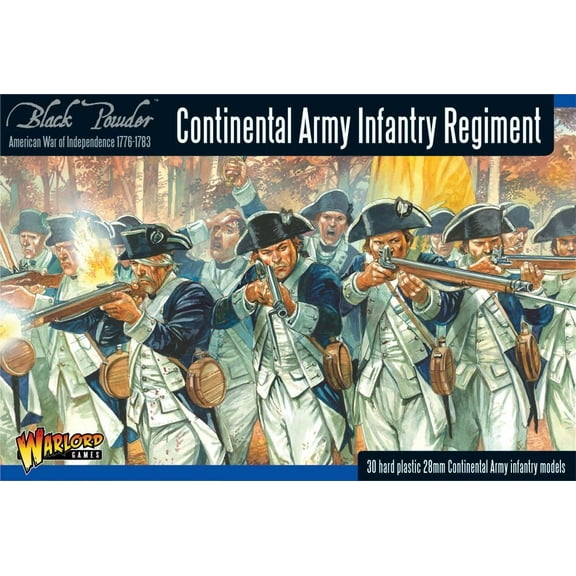 Black Powder Revolutionary War Continental Army Infantry Regiment 1:56 Military Wargaming Plastic Model Kit