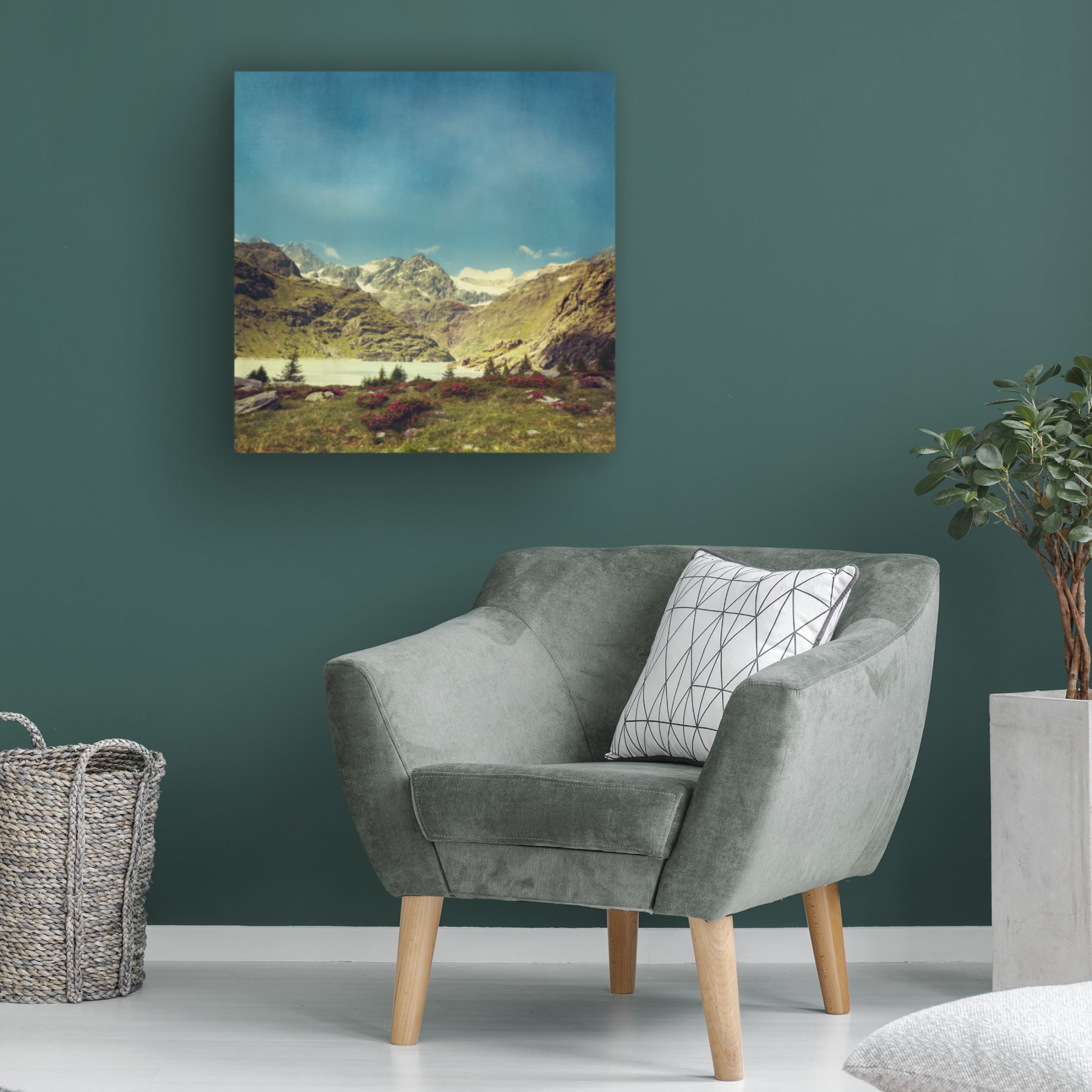 Canvas Wall Art - Dirk Wüstenhagen 'Take Me To The Mountains No. 2' Wall Art for Living Room, Bedroom, or Office Décor by Trademark Fine Art - 14 x 14 Inches