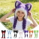 thumbnail image 1 of Sombrero Peluca sintética de cosplay con flequillo térmico de pelo largo y trenzas francesas. Rkxzt, 1 of 8