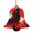 Bell Shape, variant on Howling Wolf Blood Red Moon Cool Wooden Christmas Ornament Angel Shape,Xmas Tree Hanging Decoration 6 PCS
