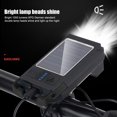 thumbnail image 1 of Luz delantera de bicicleta USB Solar recargable manillar lámpara delantera accesorios de ciclismo, 1 of 7