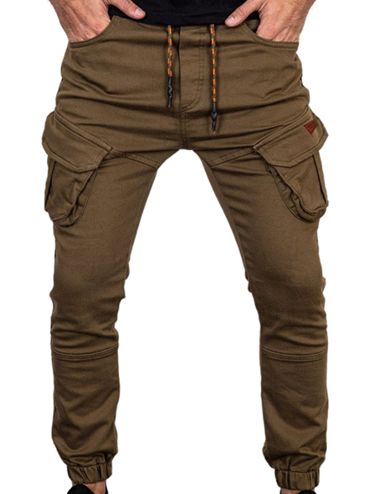 Sports Casual Solid Cargo Pants Joggers 