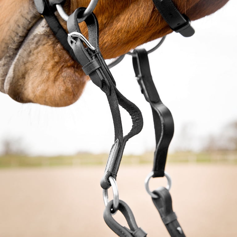Hy Rubber Rein Stop For Horse Tack – Black Or Brown – Small Pony Size – Martingale Accessory