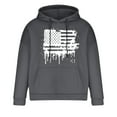 thumbnail image 4 of Men's Hoodie Sweatshirts Oversized Letter Print Graphic Hooded Sweater Tops Fall Winter Warm Fleece Lined Long Sleeve Gym Athletic Pullover Shirts, 4 of 4