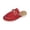 Red, variant on Shoe Land Mules for Women – Slip-On Mules & Flats Shoes with Buckle, Closed Round Toe | Backless Loafers, Business Dress Slides & Casual Comfortable Work Shoes 38