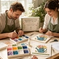 thumbnail image 4 of BingTong Sea Glass Mosaic Art Kit For Beginners,DIY Mosaic Craft Kit With Wood Easel, Insect & Floral Pattern Hand‑Making Supplies Set,Home Tabletop Decor For Adults Family Art Party D, 4 of 5