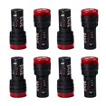 thumbnail image 2 of Othmro 10Pcs Red 220V 22 mm Plastic LED Indicator Signal Lamp, Buzzer Sound Panel Mount Led Light AD16-22SM Length 67.5mm, 2 of 4