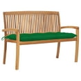 thumbnail image 6 of vidaXL Solid Teak Wood Stacking Garden Bench&Cushion 50.6"/62.6" Multi Colors, 6 of 80