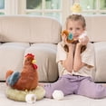 thumbnail image 3 of Tezituor 7Pcs Chicken Stuffed Animals 14.17'' Stuffed Hen with Baby Chicks, Eggs, and Nest House Plush Farm Stuffed Animals, 3 of 7