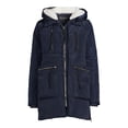 thumbnail image 5 of Jason Maxwell Women's and Women's Plus Puffer Coat with Faux Shearling Lined Hood, Sizes S-3X, 5 of 5