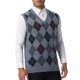 thumbnail image 5 of CHALCOS CHIC Chalecos de Hombre de Punto Argyle Ajustado Sin Mangas Color Contrast Pullover Vest L Gris Oscuro, 5 of 7