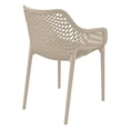 thumbnail image 2 of Compamia Air XL Outdoor Patio Dining Arm Chair in Taupe, 2 of 9