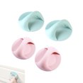 thumbnail image 1 of 4pcs Poignée de Porte de Garde-Robe Adhésive, Bleu et Rose, 1 of 4