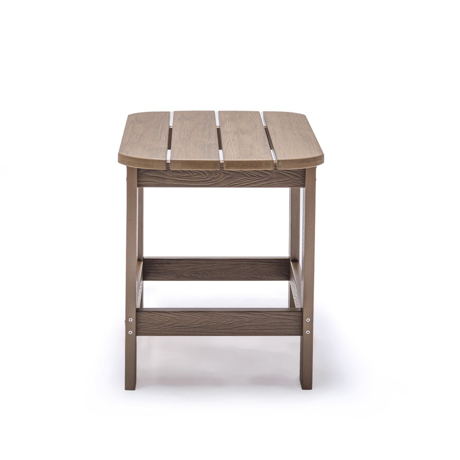 Tanfly Brown Side Table, Indoor & Outdoor Use, Weather-Resistant Polycarbonate