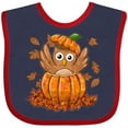 thumbnail image 3 of Inktastic Owl in a Pumpkin- Cute for Halloween and Thanksgiving Boys or Girls Baby Bib, 3 of 4