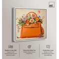 thumbnail image 2 of Blooming Flowers in Iconic Bag Canvas Print Fashion Floral Art by Art Remedy, White Frame, 24 x 24, 2 of 6