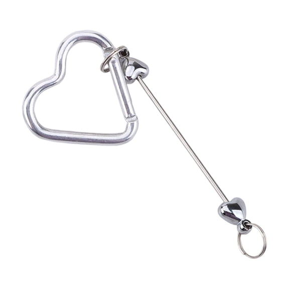 Beadable Keychain Colorful Heart/Triangle Shaped Blank Bar with Snap Hook for DIY Craft Making Kit