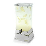 Rosseto Serving Solutions LD139 Square Stainless Steel Pyramid Base Beverage Dispenser - 4 Gallon
