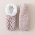 thumbnail image 2 of Ticikt Women's Soft Sole Slipper Socks with Grippers, Thick Warm Cozy Sherpa Lined Home Socks Set, Knitted Non- Fluffy Winter House Bedroom Slippers, 2 of 3