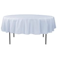 thumbnail image 1 of 1 Pc, Polyester 90" Round Tablecloth - Dusty Blue For Weddings, Trade Shows, Showrooms, Events, 1 of 1