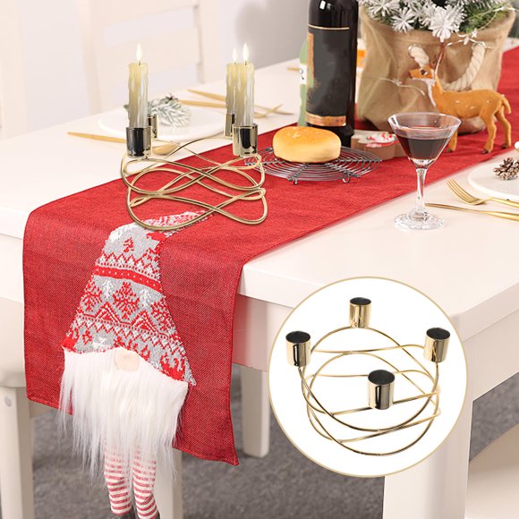 VERDANVERSE Portavelas Dorado De Hierro Resistente Para Decoraciones De En Fiestas Y Ocasiones Especiales