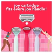 joy Razor for Women, 5 Blades, Manual Razor, Handle and 2 Razor Blade Refills, Neon Pink