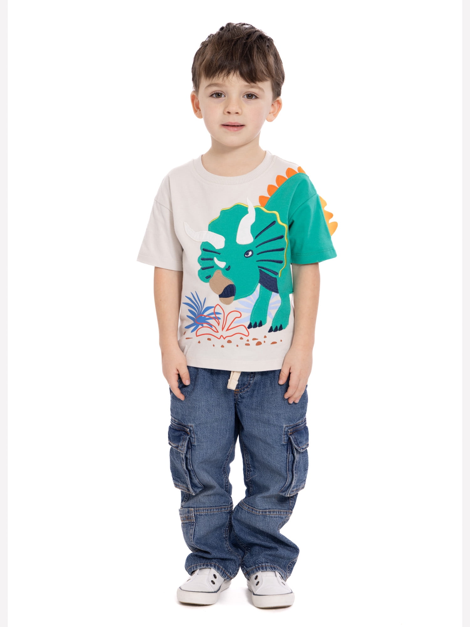 Wonder Nation Toddler Boys Short Sleeve Graphic Tee with 3D Spikes, Sizes 12M-5T