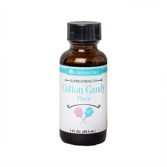 LorAnn Oils Super Strength OKA4 Flavoring - Used For Candy Flavoring Extracts, Baking, Hard Candy, and Flavor Oils - Bold, Natural Flavors 4X Stronger Than Extracts - Cotton Candy, 1 fl oz