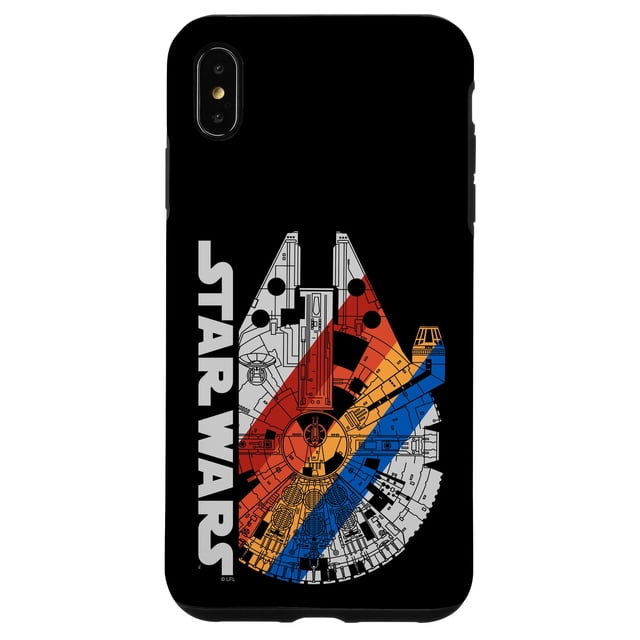 Funda de teléfono STAR WARS Millennium Falcon Retro Stripe para iPhone XS Max