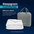 thumbnail image 2 of Sleepgram Twin Sized Pre Shrunk All Season Embroidered Cotton Comforter, White, 2 of 8
