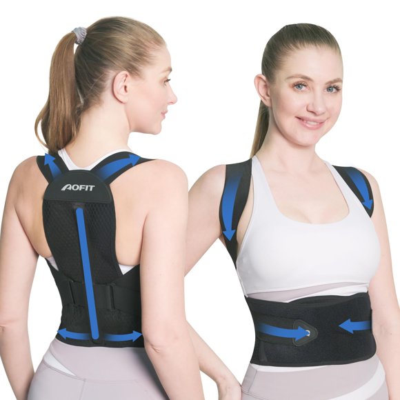 Aofit Back Brace Posture Corrector for Women and Men Adjustable Full Back Support