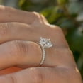 thumbnail image 2 of Cora Jewellery 2.5CT Radiant Moissanite Hidden Halo Engagement Ring For Women, 18K White Gold, 2 of 5