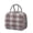 Grey-61, variant on Abstract Plaid Design Lunch Tote – Rustic Farmhouse Checkered Pattern, Insulated Portable Cooler Bag