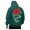 Green, variant on Valora Men Winter Outfit Men's Hooded Pullover Tee with 3D Digital Print Front and Long Sleeve Casual Sweatshirt Top for Everyday Wear Green 3XL