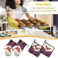 thumbnail image 5 of Cauagu Butterfly Over Lavender Print Oven Mitts and Pot Holders 4 pcs Set,Extra Thicken Long Kitchen Oven Glove Potholders BBQ Gloves-Oven Mitts and Pot Holders(11 Inch), 5 of 6