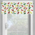 thumbnail image 2 of Ambesonne Peppers Window Valance, Chili Pepper Pattern Vegan, 54" X 18", Multicolor, 2 of 5