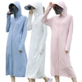 thumbnail image 3 of Fjuchai Women Long Sleeve Sun Protection Jacket Summer Ice silk Whole Body Hooded Sunscreen Clothing L-XL, 3 of 9