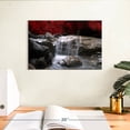 thumbnail image 3 of Elephant Stock Red Forest Waterfall Wall Art - Horizontal Canvas Wall Art - Living Room Wall Decor - Photography Nature Canvas - Brown And Red Decor - 12" x 8", 3 of 8