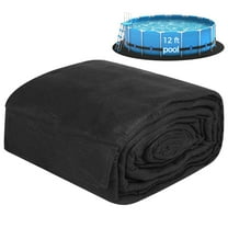 12 ft Pool Liner Pad, Round Above Ground Pool Mat, Non-Slip Black Felt Pool Guard, Puncture Resistant Pool Liner Shield, Extend Liner's Life