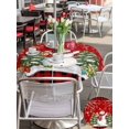 thumbnail image 4 of Outdoor Tablecloth with Umbrella Hole and Zipper, Red Christmas Round Table Cloth 60 Inch Waterproof Tablecloth, Xmas Snowman Tree Snowflakes Birch Branches Picnic Table Cover for Patio Camping, 4 of 7