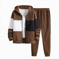 thumbnail image 6 of Ccpelsie Sweatsuits for Men 2 Piece Men's Jogging Tracksuit Set Hoodie Casual Athletic Long Sleeve Zipper Suit Set(A01-Coffee,2XL), 6 of 9