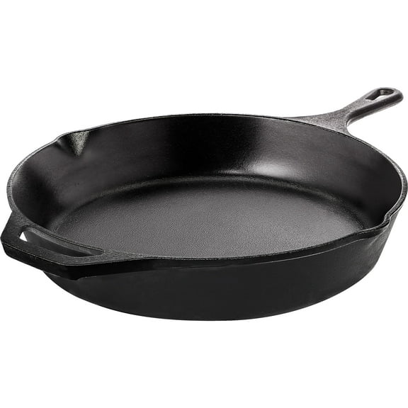 Cast Iron Frying Pan 12 Inch, Cast Iron Chefs Pan, Pre Seasoned Skillet, Safe Grill Cookware for Indoor & Outdoor Use, Black